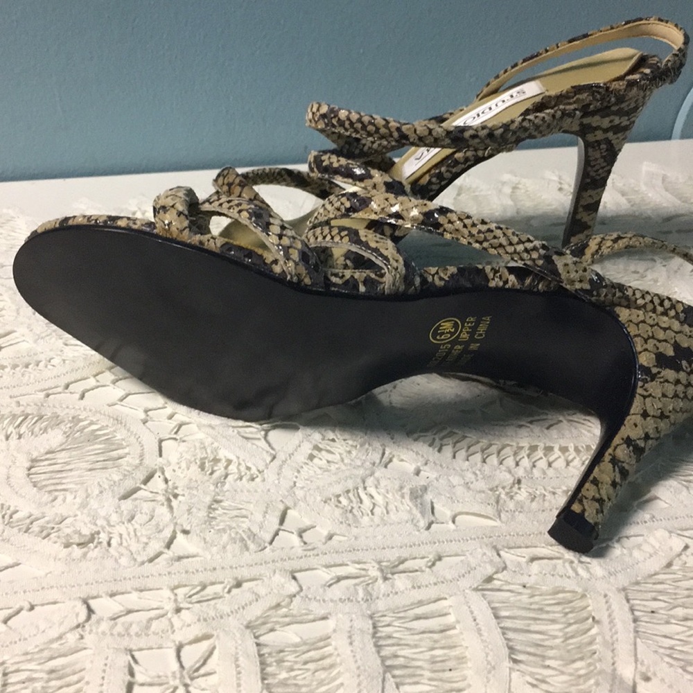 Studio Roma Snakeskin Pattern Heel Sandals - Picture 5 of 8